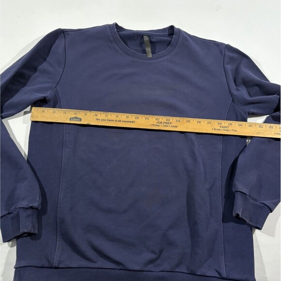 Fabletics Mens Blue Crew Jumper Pullover Cotton Casual Logo Sweatshirt Sz M - Picture 4 of 7